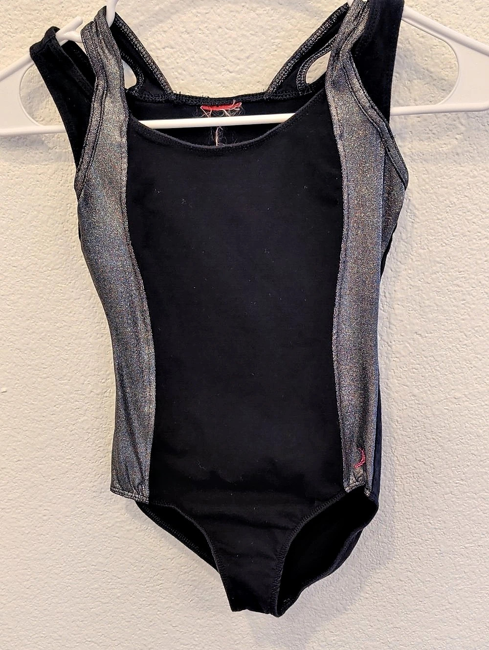 Double Strap Cotton  - GK Elite Black One-Piece Gymnastics